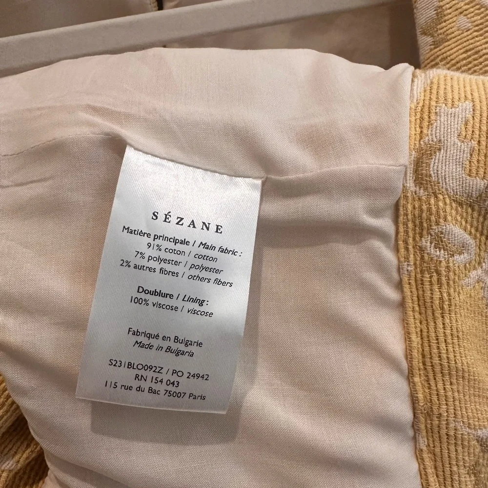 Sezane Danie Blouse Sunny Flower - Size 36 - Picture 4 of 6